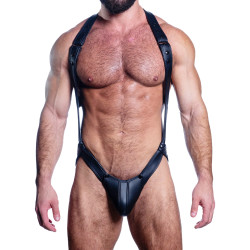 Sparta's Harness Jock Singlet Dionisio Noir